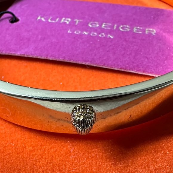 Kurt Geiger Gold-Tone Bangle Bracelet with Crystal Accents - Picture 3 of 11